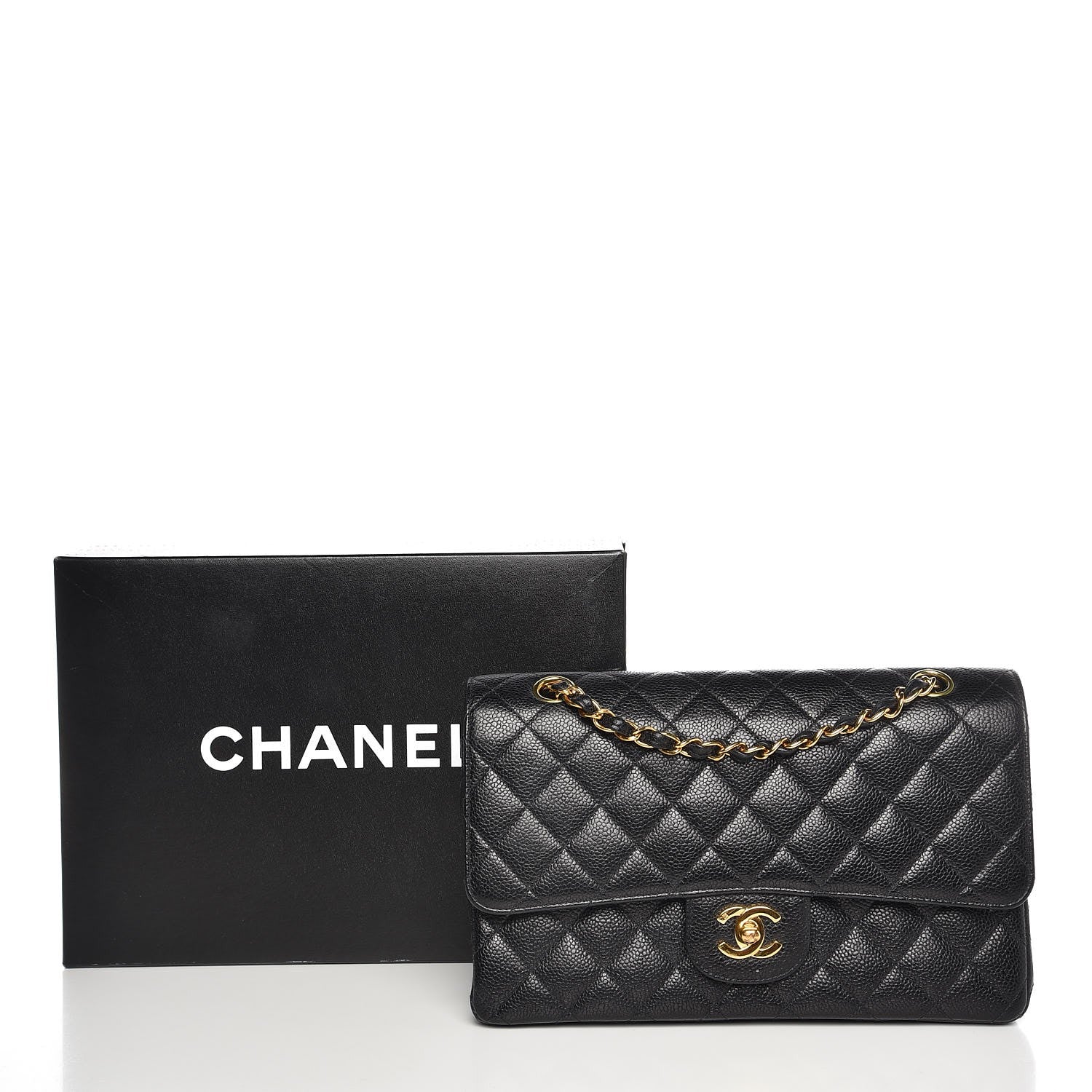 Chanel Caviar Quilted Medium Double Flap Black 8 of 8