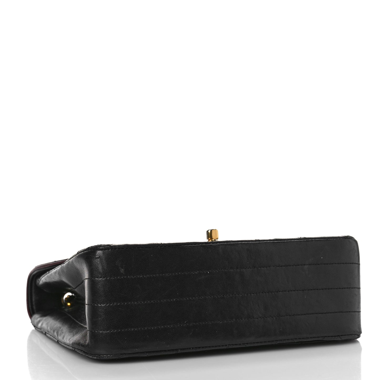 Lambskin Quilted Small Single Flap Black