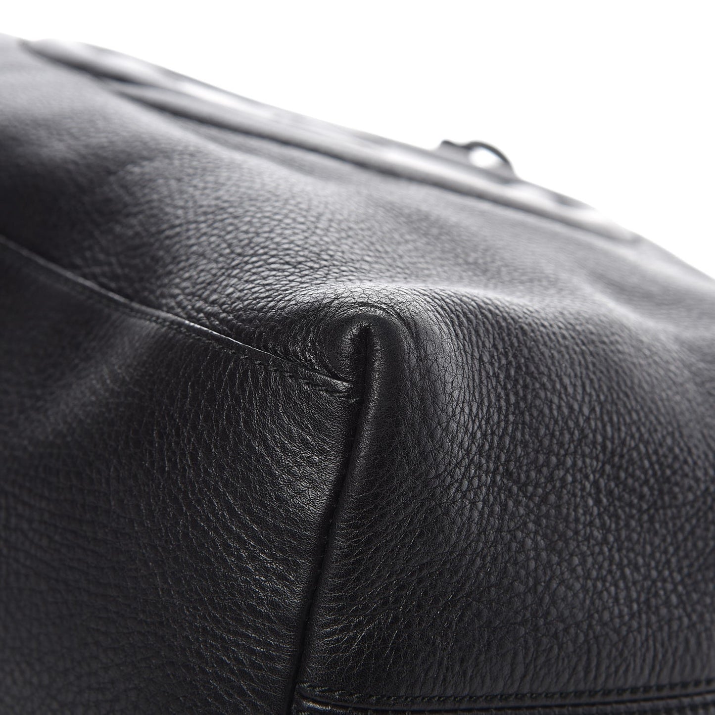 Pebbled Calfskin Medium Soho Chain Shoulder Bag Black