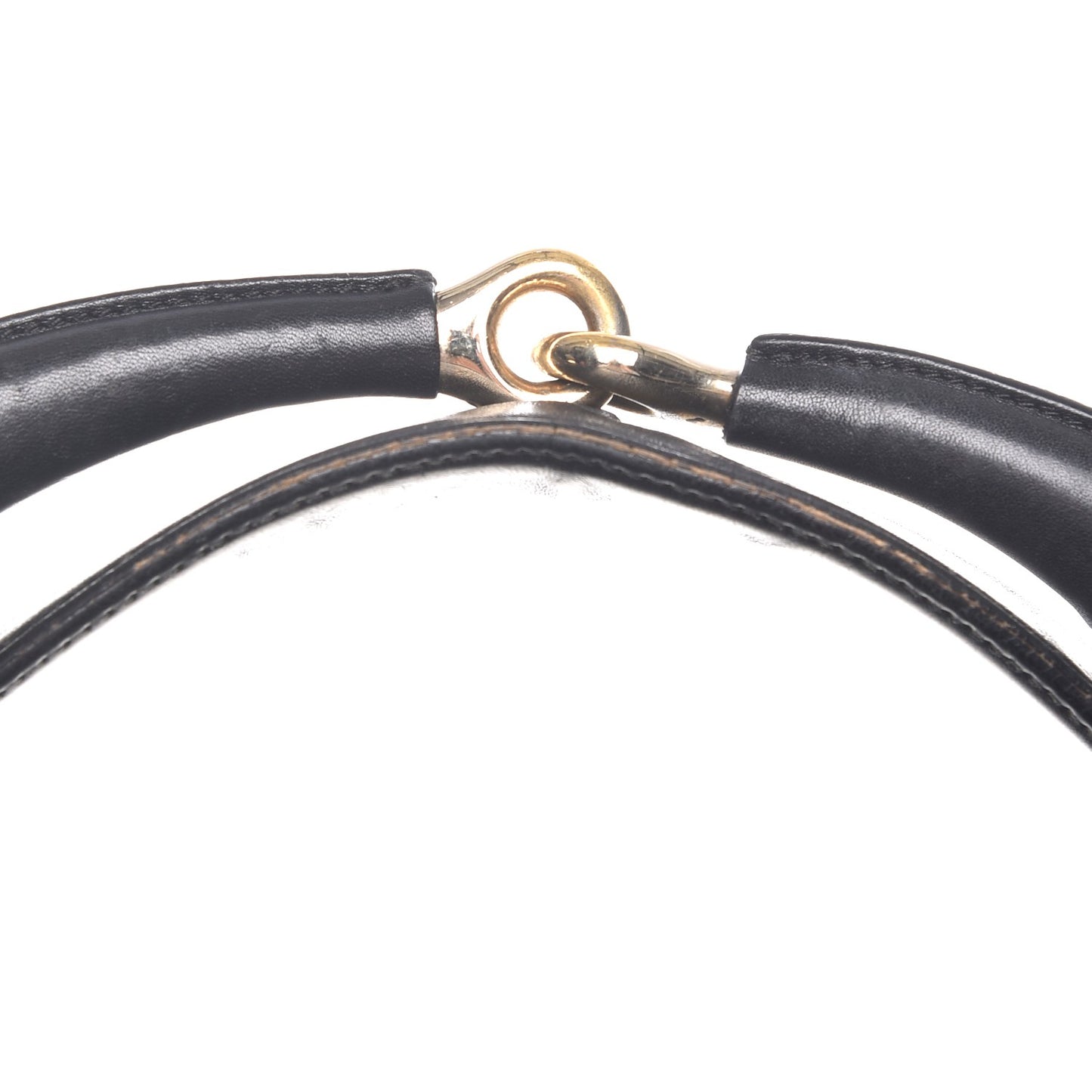 Calfskin Large Horsebit Chain Hobo Black
