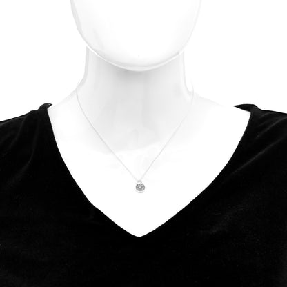 Tiffany Sterling Silver Diamond 1837 Circle Lock Necklace 2 of 4