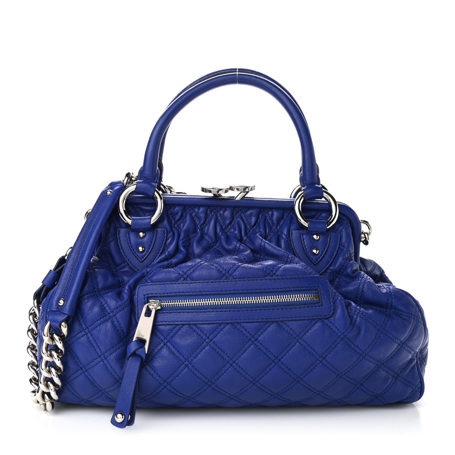 Marc Jacobs Calfskin Quilted Stam Blue 1 of 10