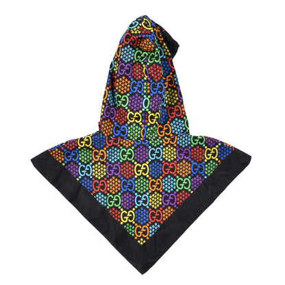 Gucci Silk Nylon Monogram Psychedelic Rain Hood Black 2 of 8