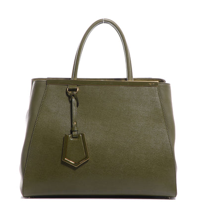 Fendi Vitello Elite Flamingo Regular 2Jours Tote Oliva 1 of 12