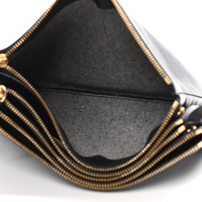 Celine Lambskin Large Trio Crossbody Bag Black 5 of 11