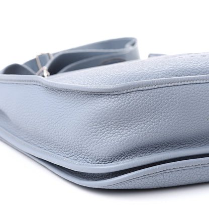 Hermes Taurillon Clemence Evelyne III GM Bleu Lin 8 of 11