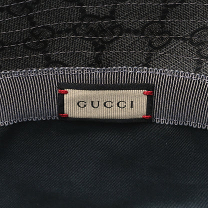 Gucci GG Supreme Monogram Textured Dollar Calfskin GG Blackie Fedora Hat M Grey Black Graphite 7 of 7