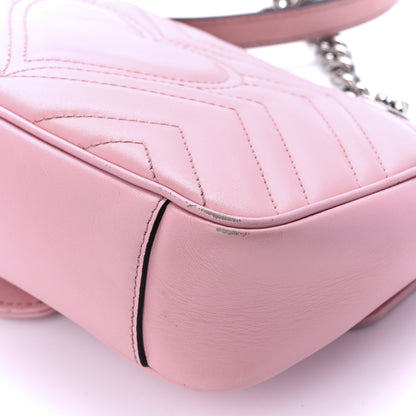 Gucci Calfskin Matelasse Mini GG Marmont Shoulder Bag Wild Rose 11 of 11