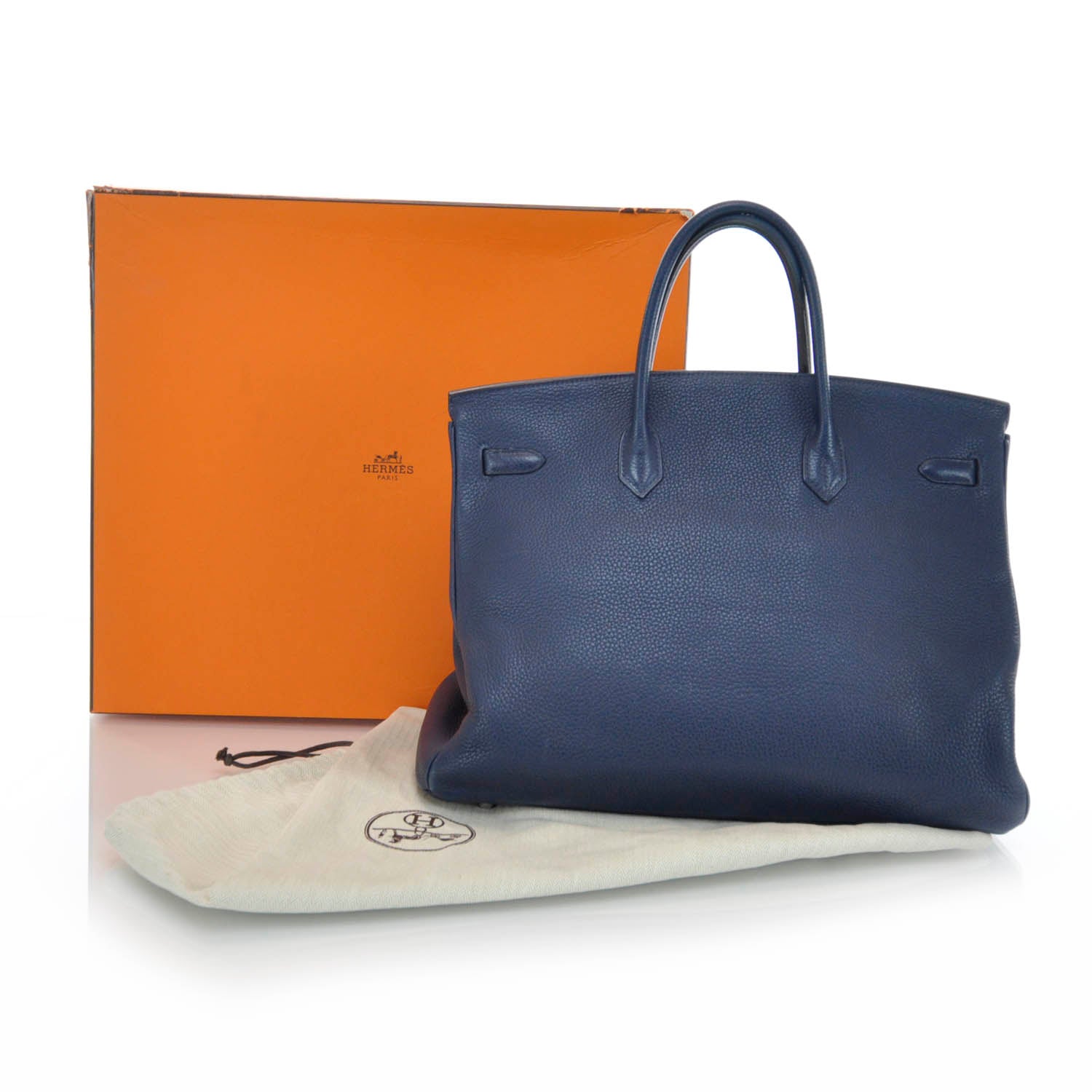 Hermes Taurillon Clemence Birkin 40 Bleu Abysse 3 of 9