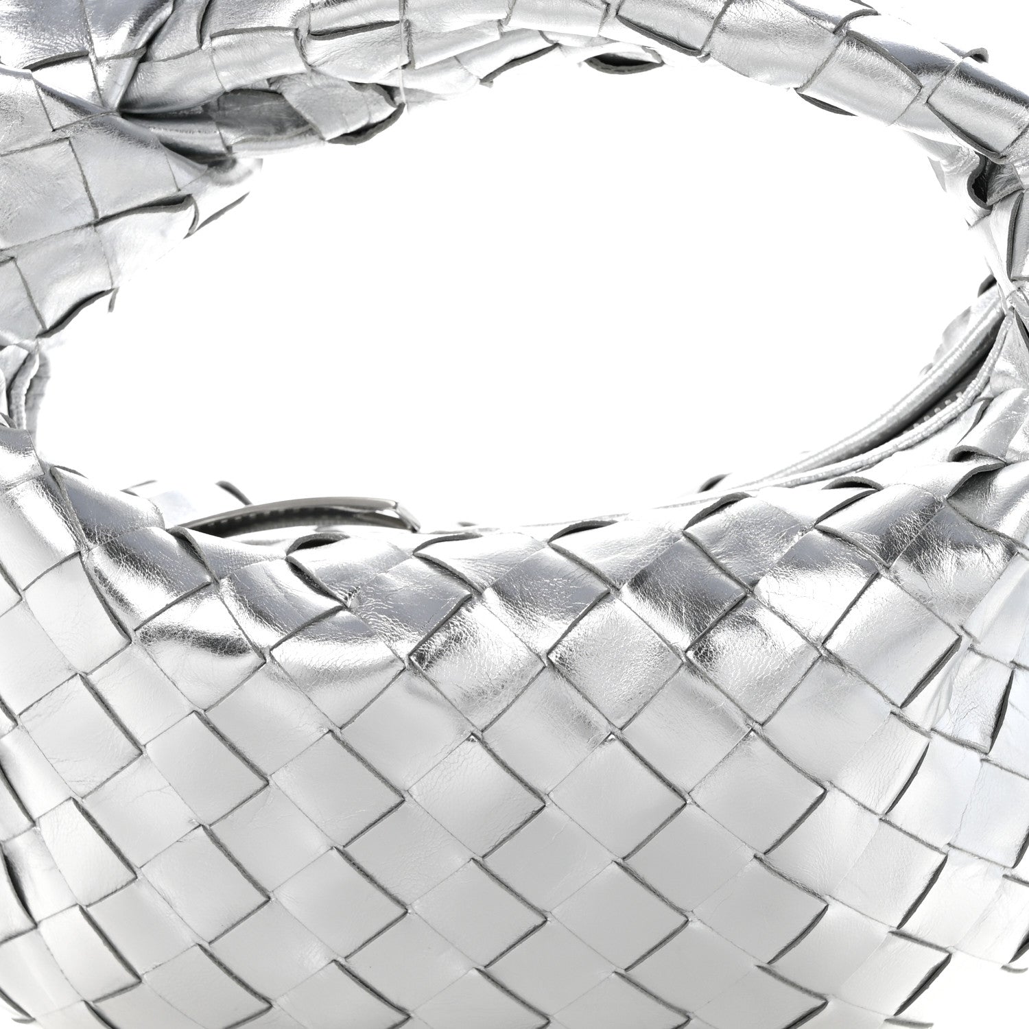 Bottega Veneta Metallic Nappa Intrecciato Mini Jodie Silver 8 of 11