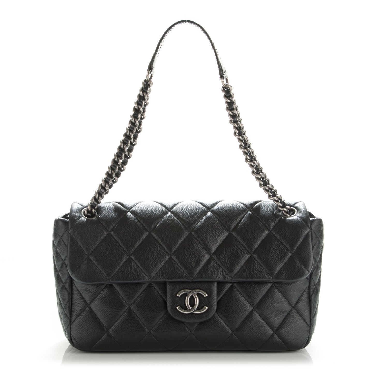 Caviar Quilted Coco Casual Flap Black