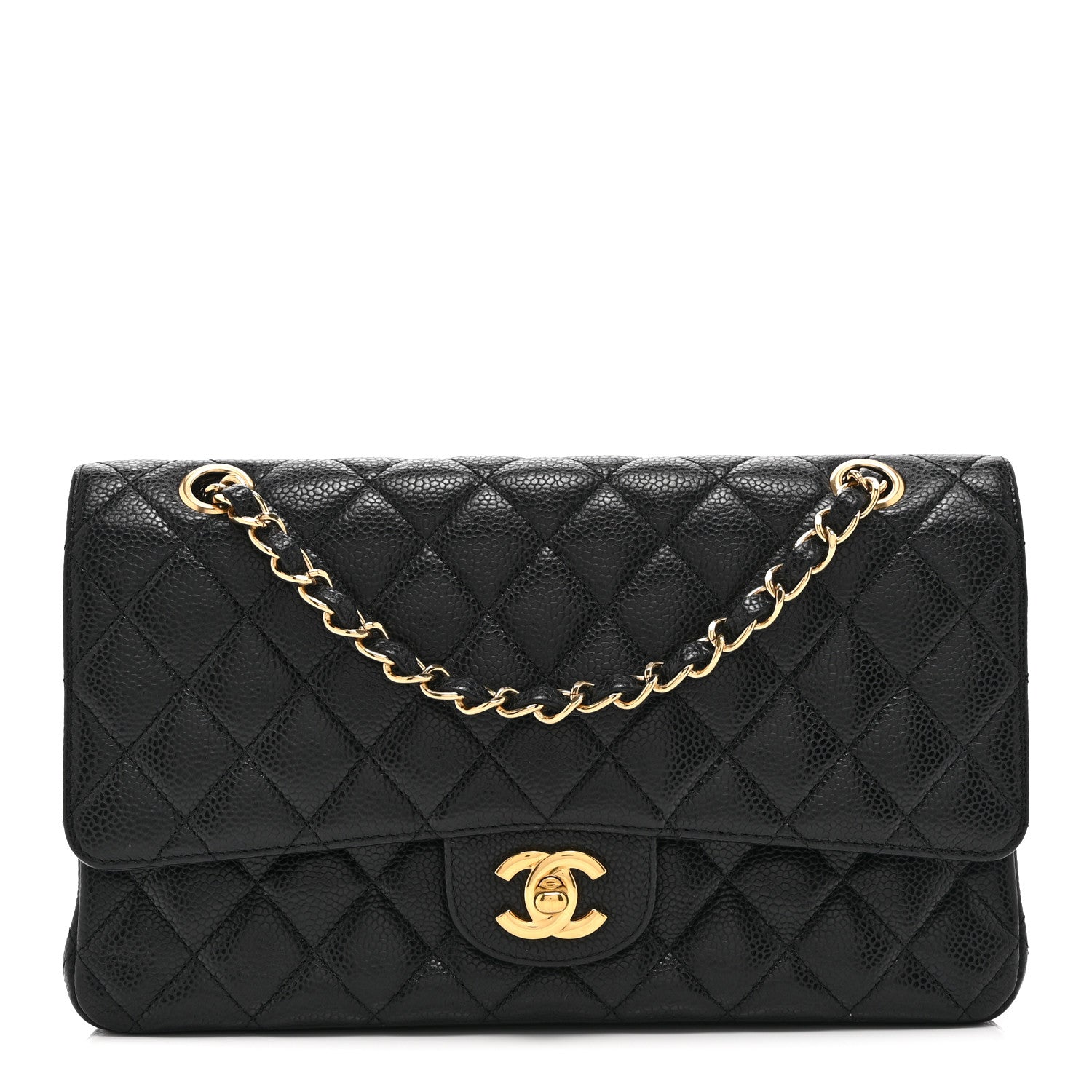 Chanel Caviar Quilted Medium Double Flap Black 1 of 10
