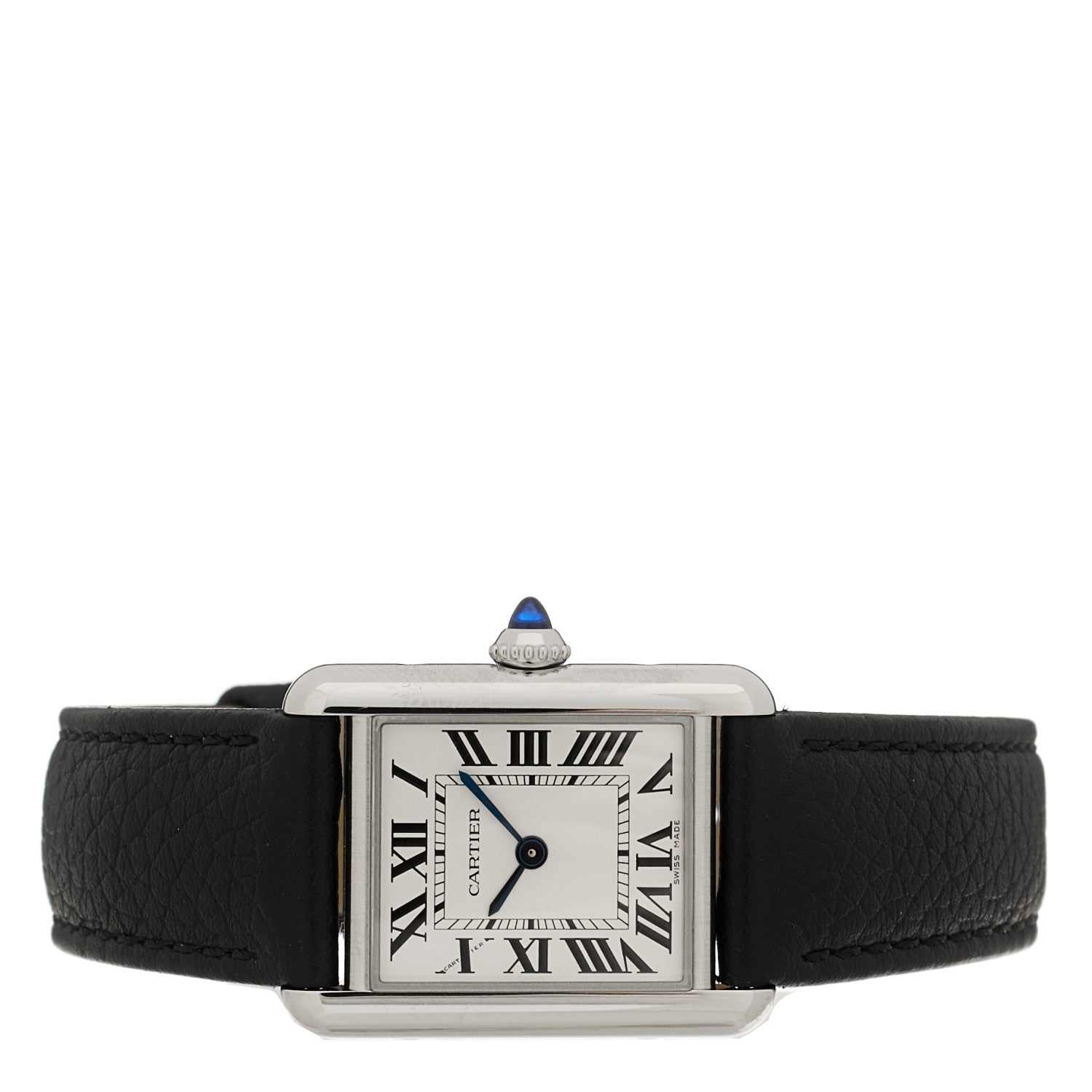 Cartier Stainless Steel Calfskin 22mm Must de Cartier Tank Quartz Watch 2 of 5