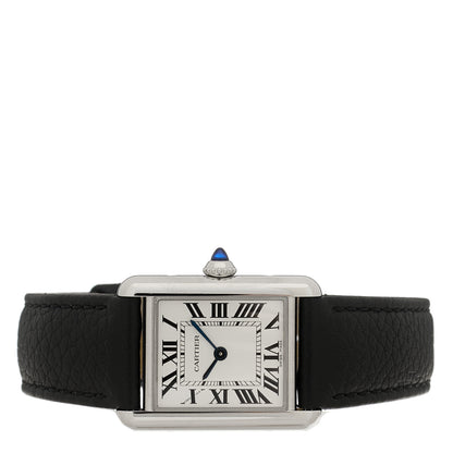 Cartier Stainless Steel Calfskin 22mm Must de Cartier Tank Quartz Watch 2 of 5