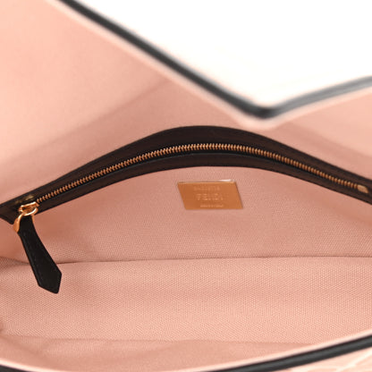 Fendi Canvas Vitello King FF Embroidered Baguette Rosa Quarzo Black 5 of 10