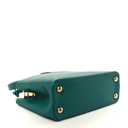 Louis Vuitton Taurillon Abalone Capucines BB Emerald 4 of 9