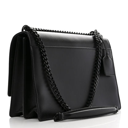 Saint Laurent Calfskin Large Monogram Monochrome Sunset Black 3 of 13