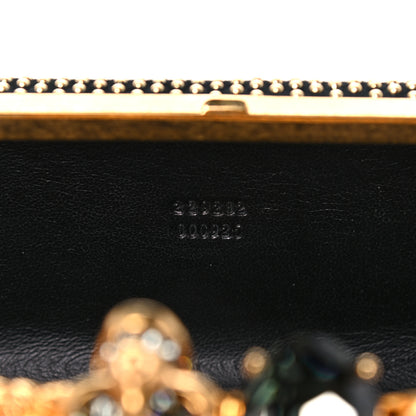 Alexander McQueen Suede Studded Skull Knuckle Box Clutch Black 13 of 15