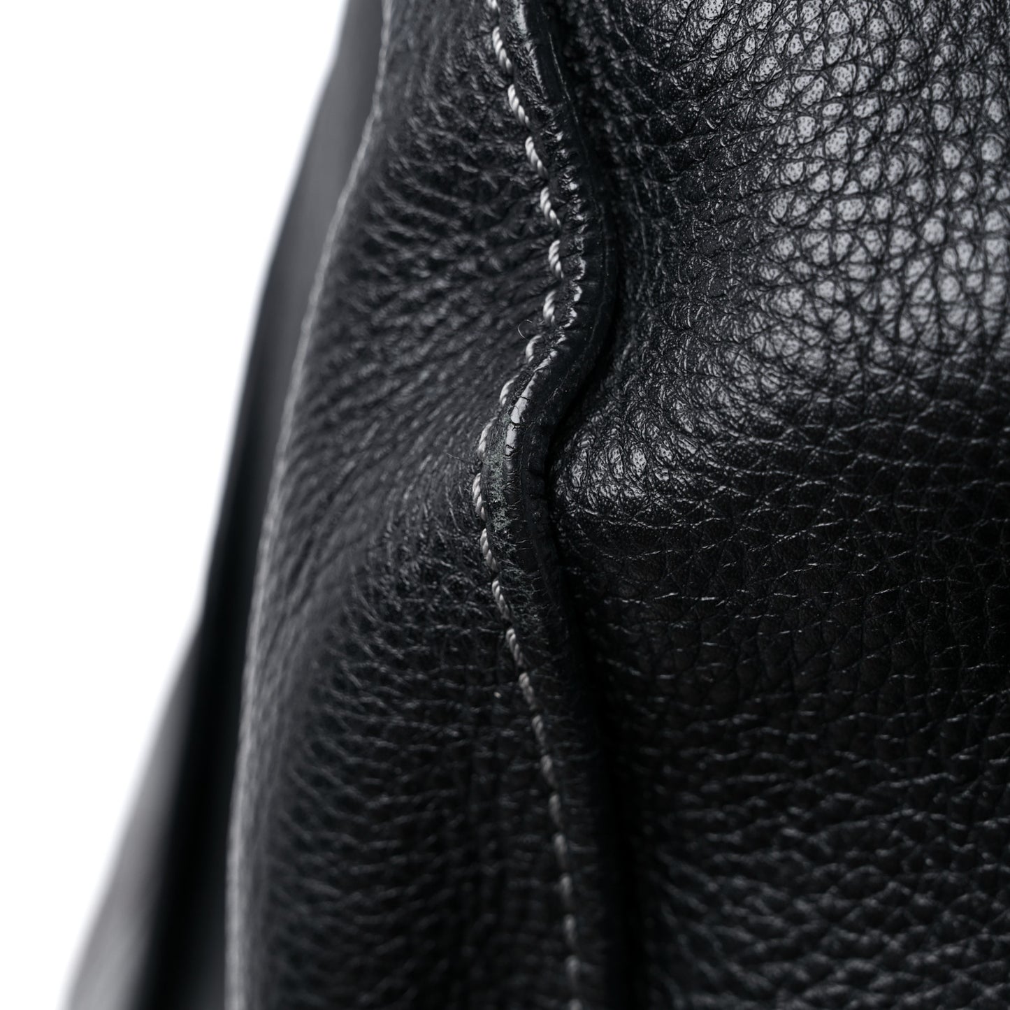 Calfskin Large Marcie Satchel Black