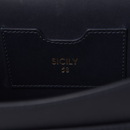 Dolce & Gabbana Vitello Morbido Small Sicily 58 Bag Dark Blue 9 of 9