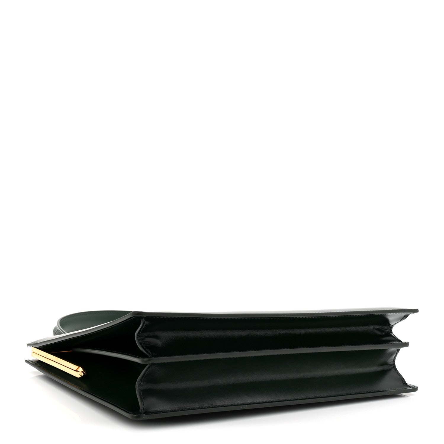Celine Patina Box Calfskin Medium Clasp Bag Dark Green 4 of 10