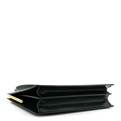 Celine Patina Box Calfskin Medium Clasp Bag Dark Green 4 of 10