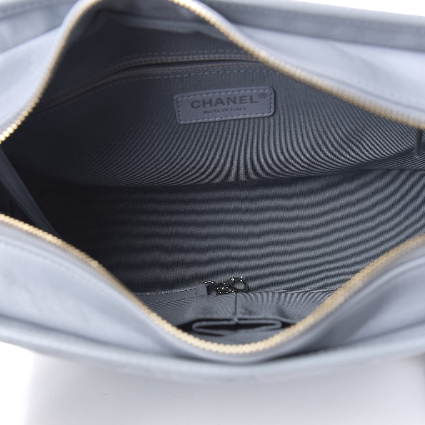 Aged Calfskin Quilted Medium Gabrielle Hobo Light Blue