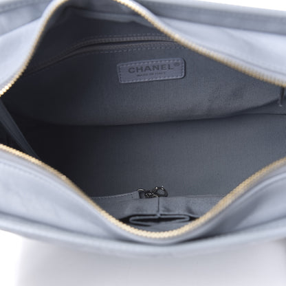 Chanel Aged Calfskin Quilted Medium Gabrielle Hobo Light Blue 5 of 10