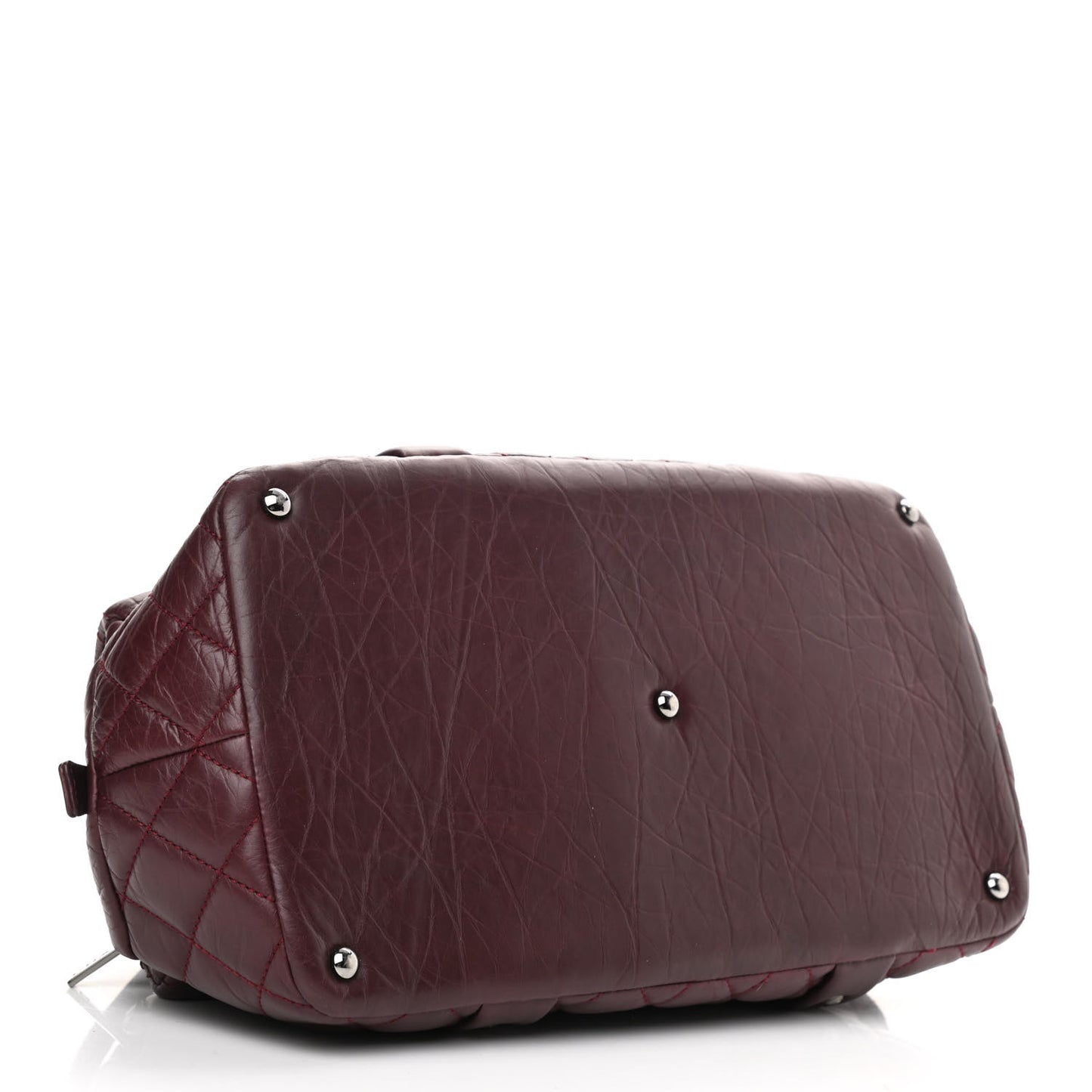 Distressed Lambskin Vintage Ligne Lady Braid Tote Brown