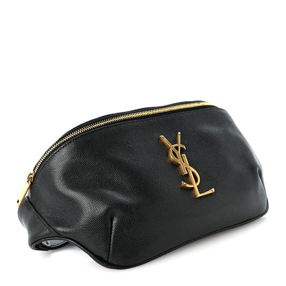 Saint Laurent Grain De Poudre Monogram Belt Bag Black 4 of 9