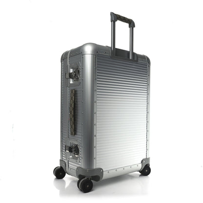 Gucci GG Supreme Monogram Aluminium Porter Medium Trolley Suitcase Silver 2 of 10