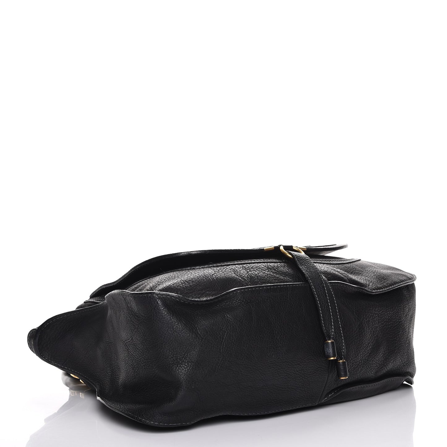 Calfskin Large Marcie Satchel Black