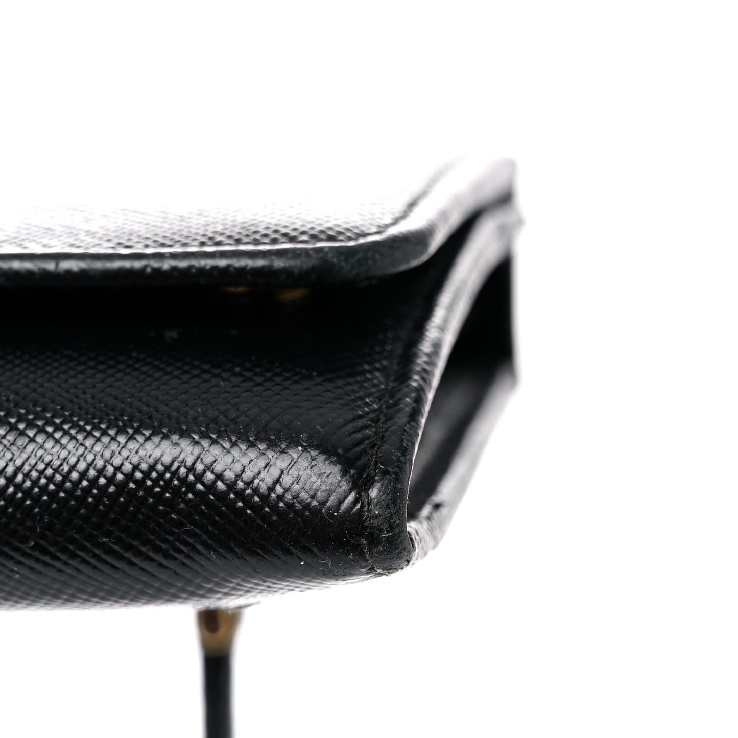 Saffiano Metal Continental Flap Wallet Black