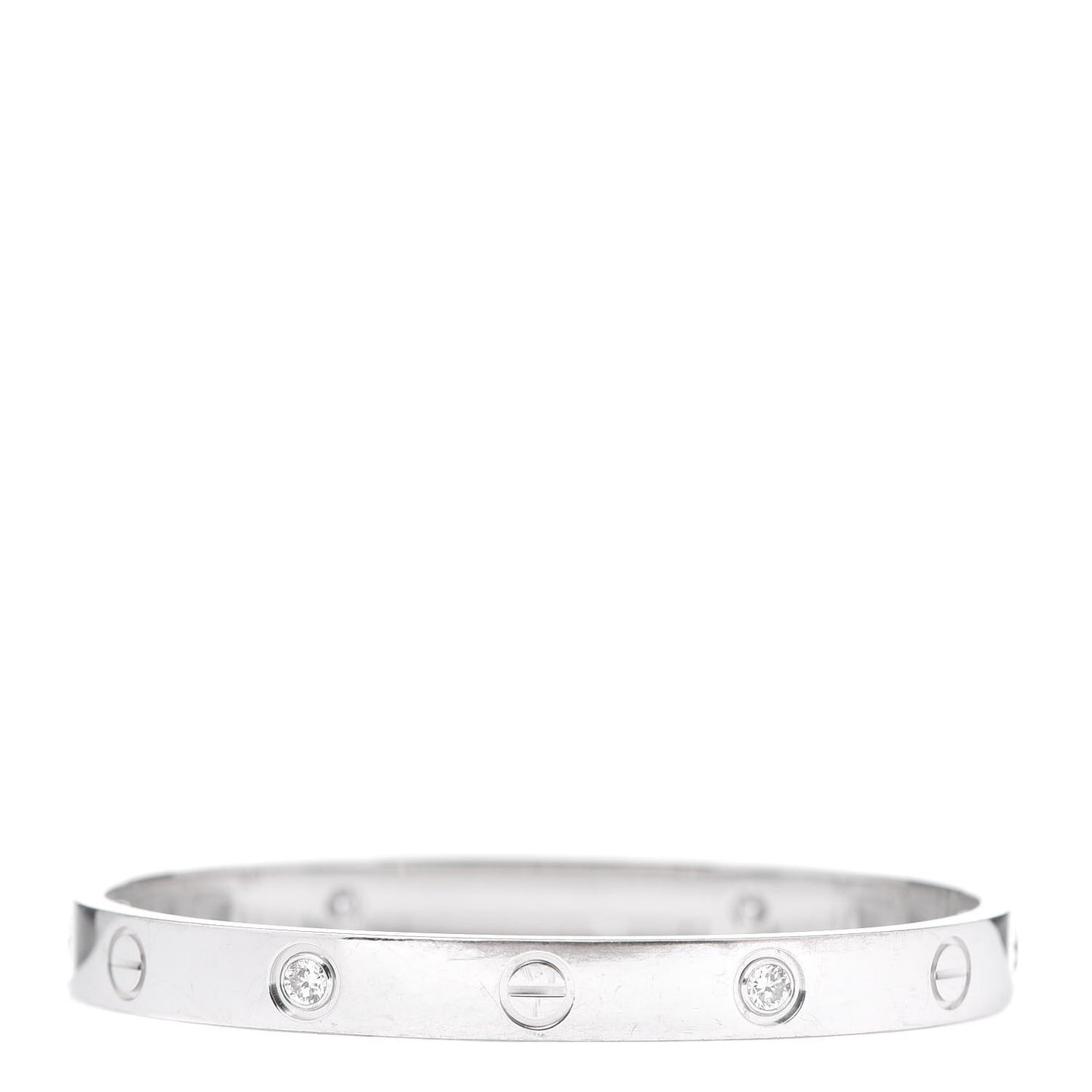 18K White Gold 4 Diamond LOVE Bracelet 16