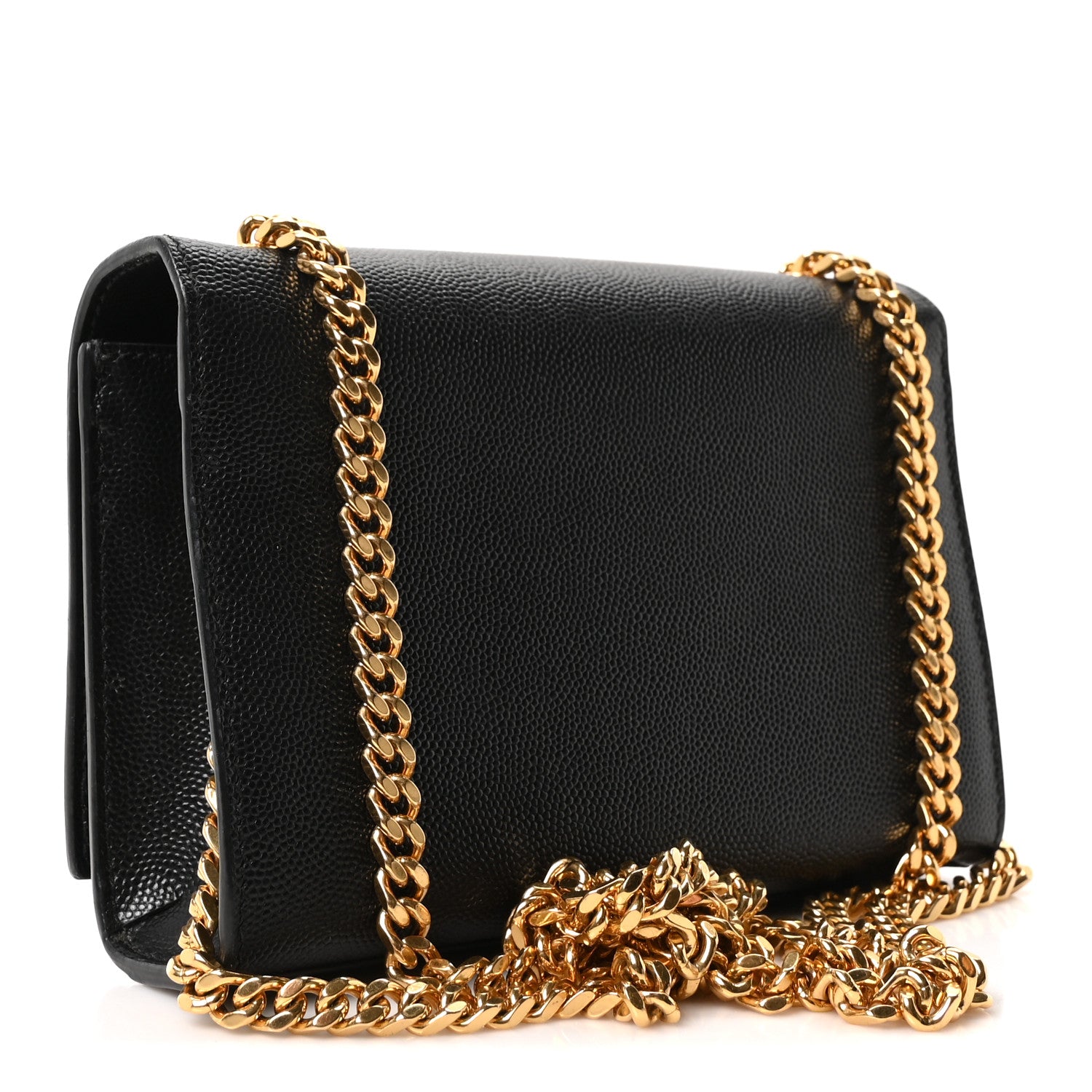 Saint Laurent Grain De Poudre Small Monogram Kate Satchel Black 3 of 10