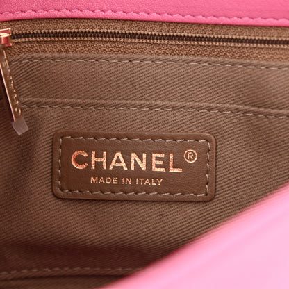 Chanel Goatskin Stitched Casual Trip Single Flap Pink 6 of 8