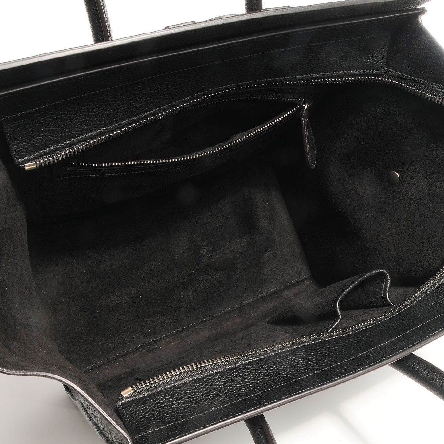 Drummed Calfskin Mini Luggage Black