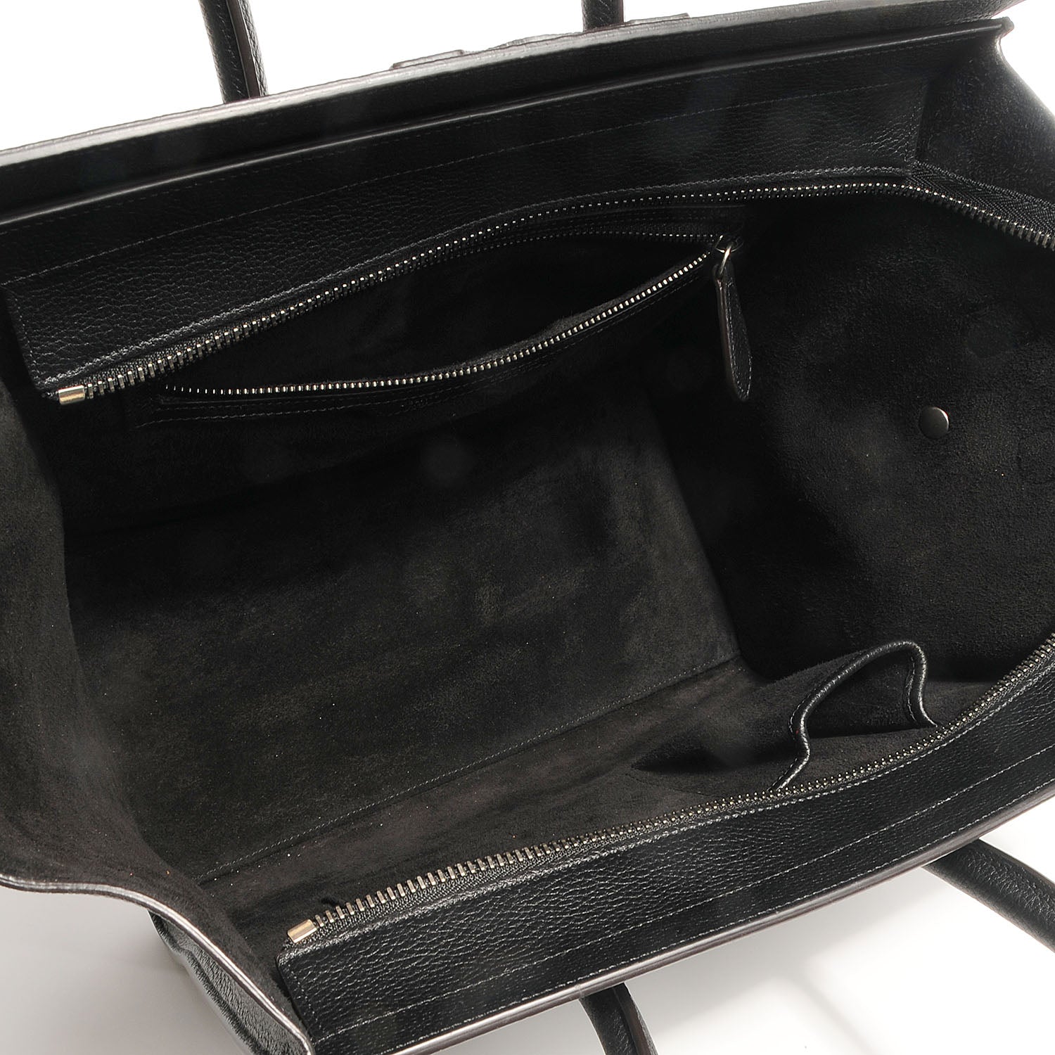 Celine Drummed Calfskin Mini Luggage Black 5 of 8