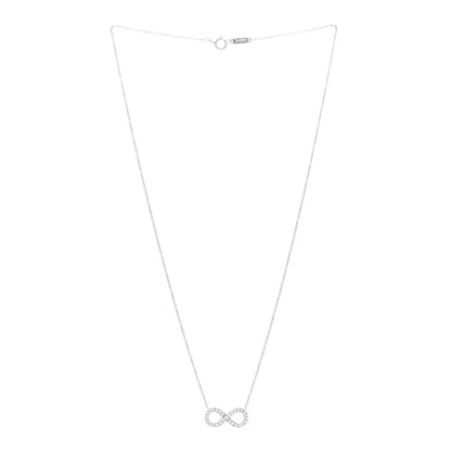 Tiffany Platinum Diamond Infinity Pendant Necklace 2 of 4