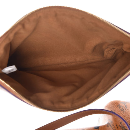 MCM Visetos Large Liz Reversible Shopper Tote Cognac 12 of 17