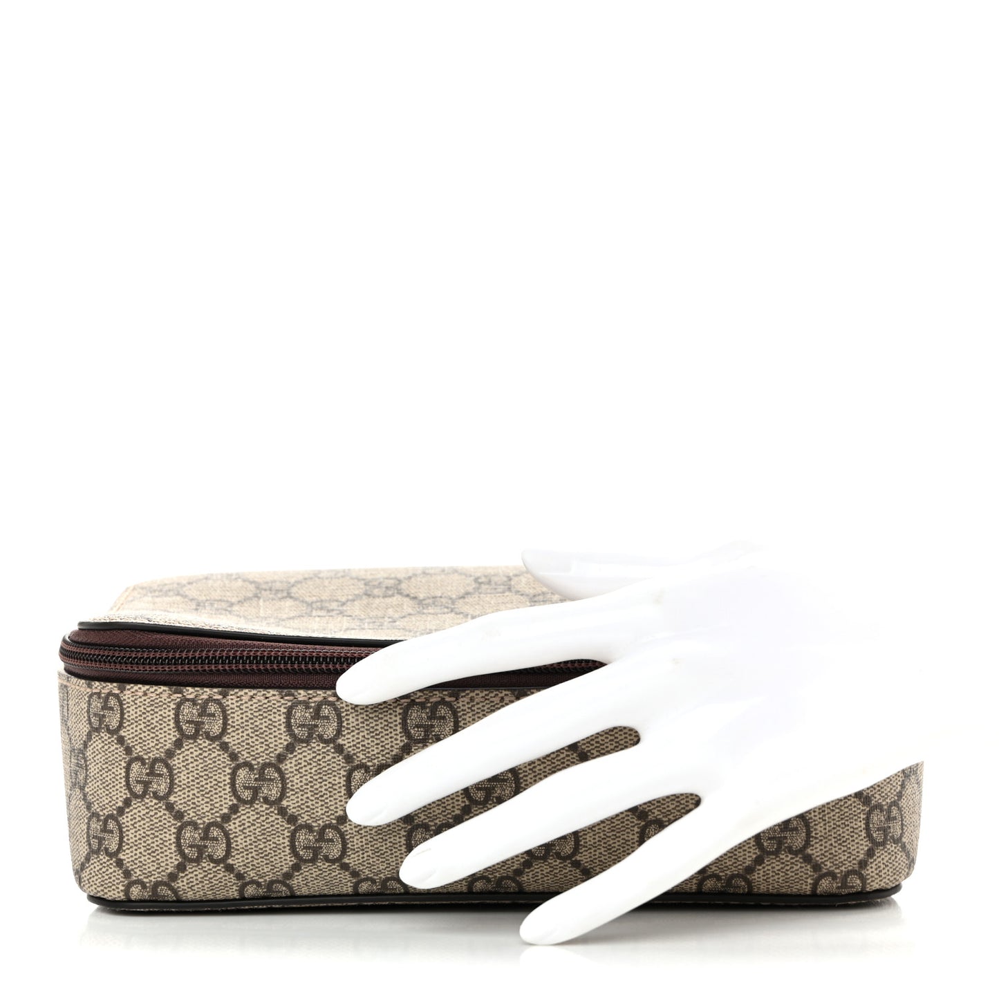 GG Supreme Monogram Mini Packing Cube Beige Ebony New Acero
