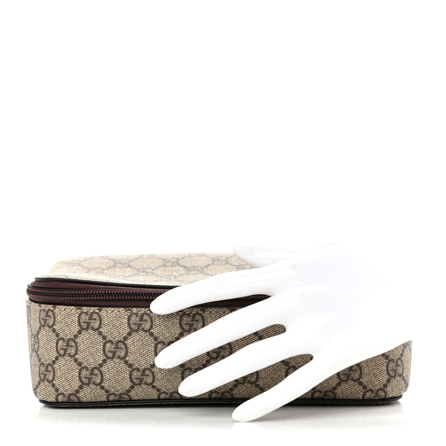 Gucci GG Supreme Monogram Mini Packing Cube Beige Ebony New Acero 2 of 11