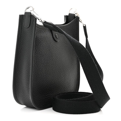 Hermes Taurillon Clemence Evelyne TPM Black 3 of 11
