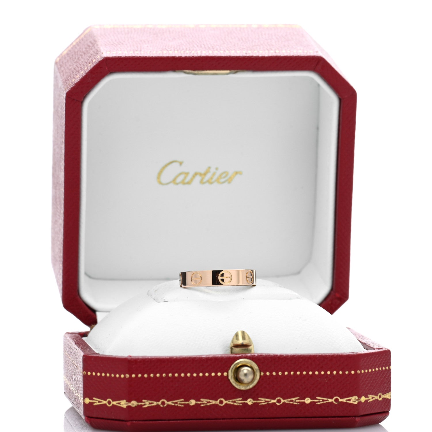 Cartier 18K Pink Gold 3.5mm LOVE Wedding Band Ring 46 3.75 5 of 5