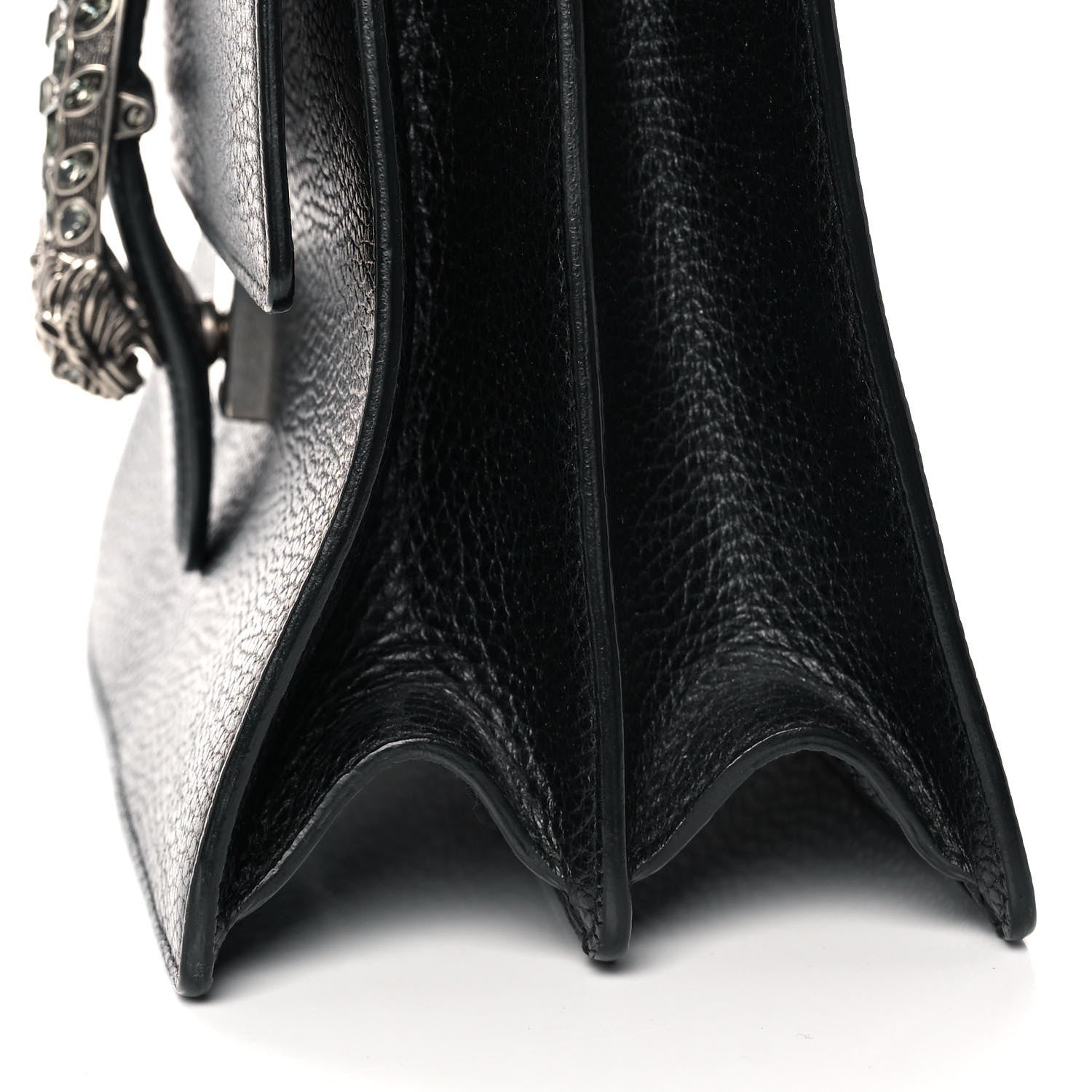 Gucci Dollar Calfskin Crystal Web Medium Dionysus Bamboo Top Handle Bag Black Black Diamond 12 of 14