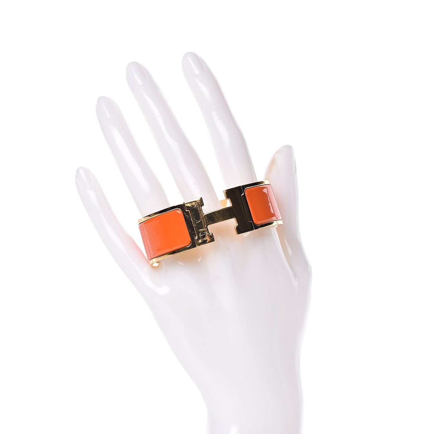 Enamel Wide Clic Clac H Bracelet PM Orange