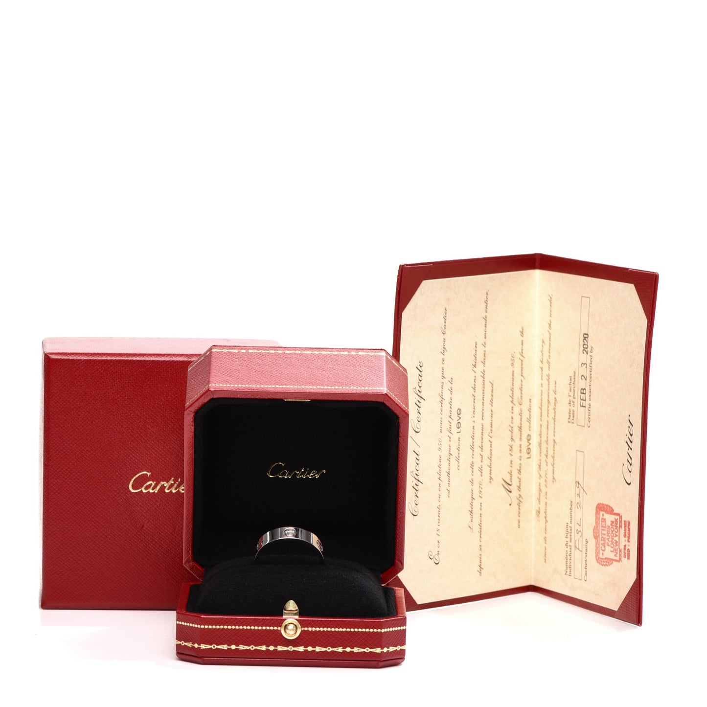 18K White Gold 5.5mm LOVE Ring 64 10.75