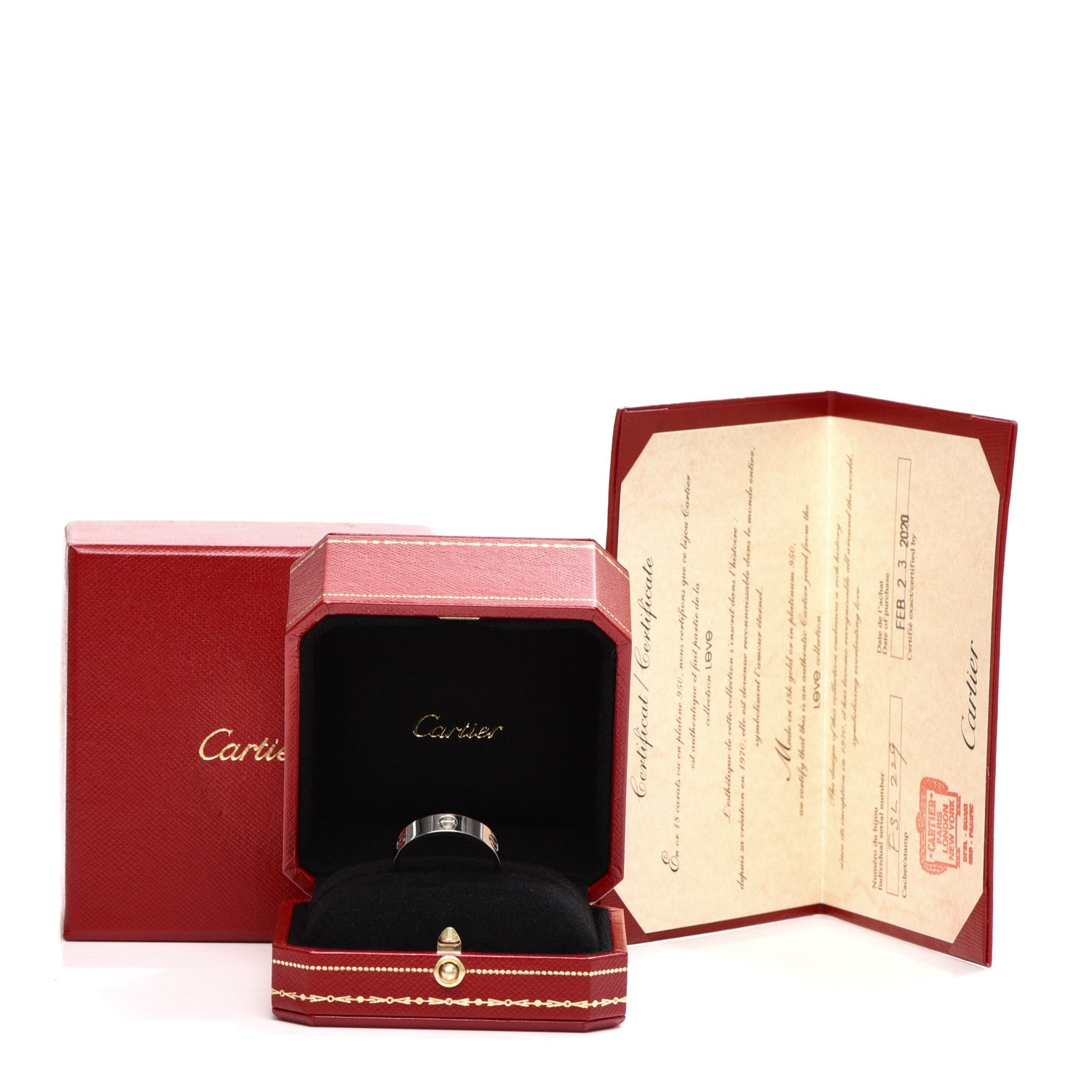 Cartier 18K White Gold 5.5mm LOVE Ring 64 10.75 5 of 5