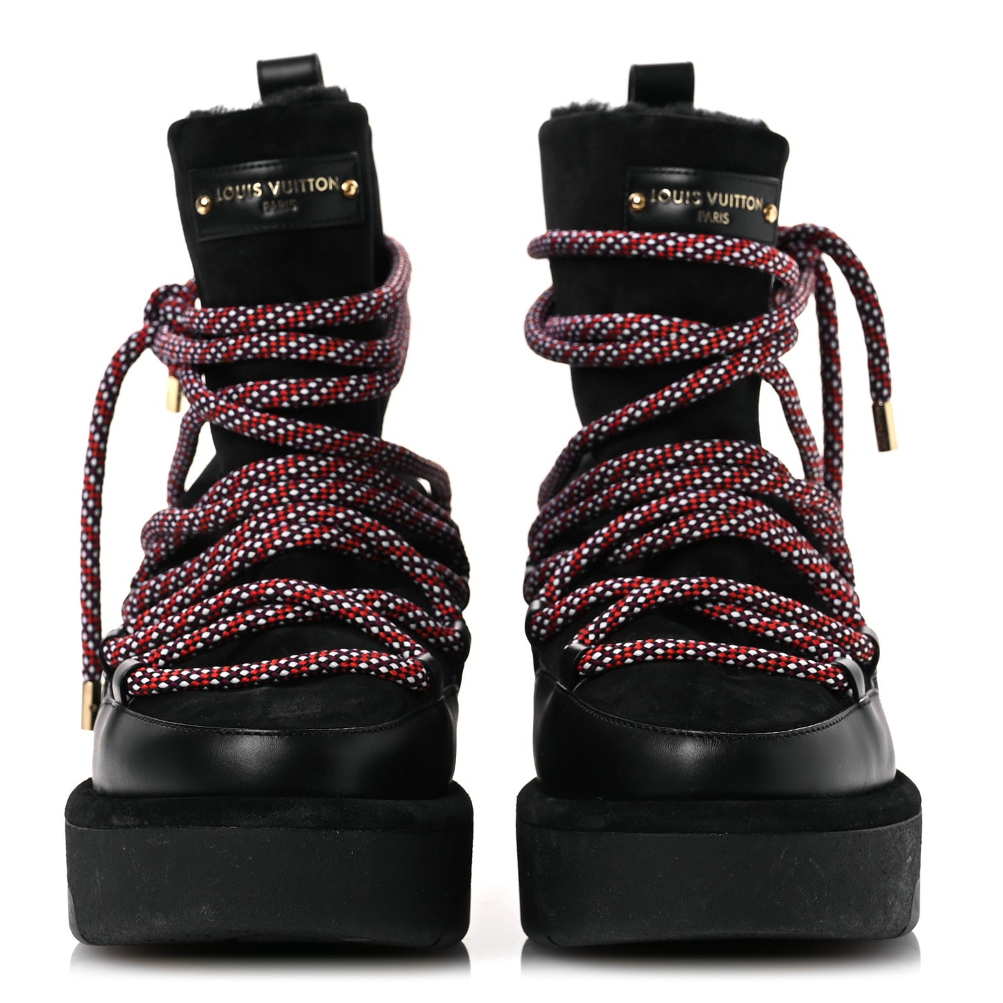 Suede Shearling Aspen Platform Ankle Boots 39.5 Black