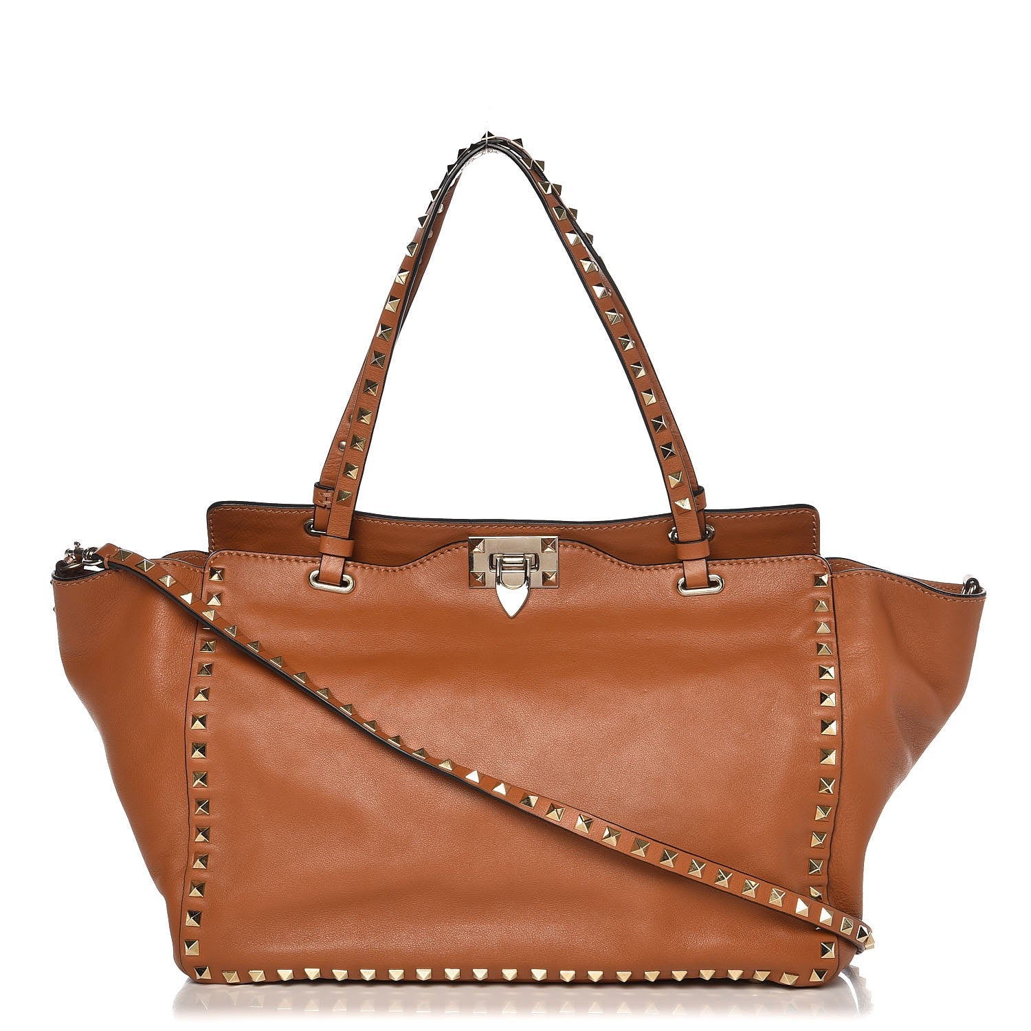 Valentino Garavani Calfskin Medium Rockstud Tote Light Cuir 1 of 9